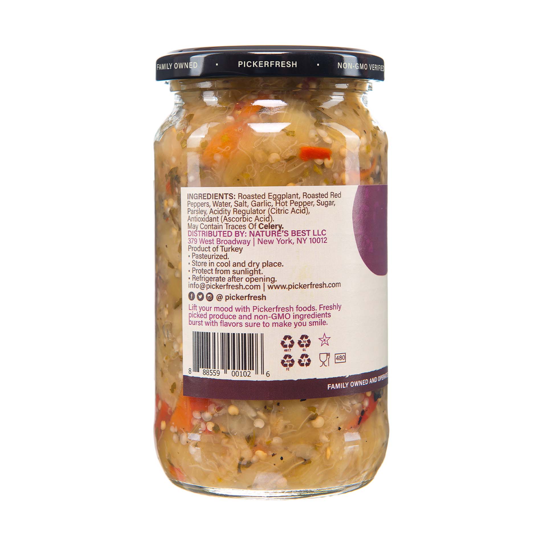 Fire Roasted Eggplant with Red Peppers – Pickerfresh