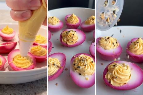 Beet Deviled Eggs